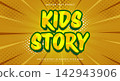Kids story 3d cartoon template style premium 142943906