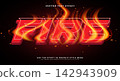 Fire editable text style effect with red light theme 142943909