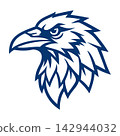 Fierce Raven Head Mascot Logo 142944032