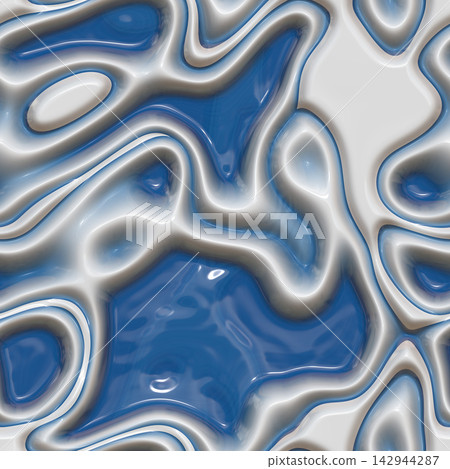 White and Blue Glossy Liquid Wave Texture White and Blue Glossy Liquid Wave Texture 142944287