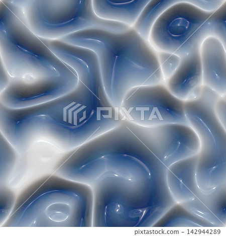 Glossy White and Blue Liquid Waves Texture Glossy White and Blue Liquid Waves Texture 142944289