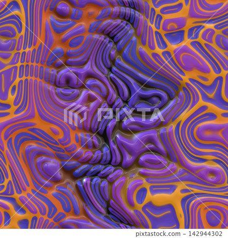 Purple and Orange Liquid Swirl Bio Texture Purple and Orange Liquid Swirl Bio Texture 142944302