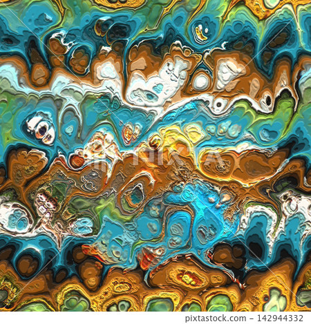 Turquoise and Amber Liquid Mineral Swirl Texture Turquoise and Amber Liquid Mineral Swirl Texture 142944332