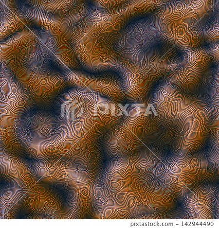 Bronze Metallic Moire Wave Texture 142944490