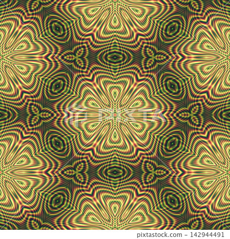 Golden Kaleidoscope Mandala Fractal Pattern Golden Kaleidoscope Mandala Fractal Pattern 142944491