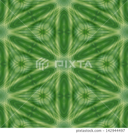 Green Sacred Geometry Mandala Optical Wave Pattern 142944497