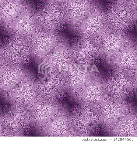 Purple Symmetrical Moire Mandala Wave Pattern 142944503