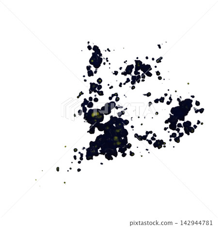 Dark oil or toxic chemical liquid splatters isolated Dark oil or toxic chemical liquid splatters isolated 142944781