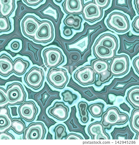 Turquoise Malachite Mineral Texture with Concentric Rings Turquoise Malachite Mineral Texture with Concentric Rings 142945286