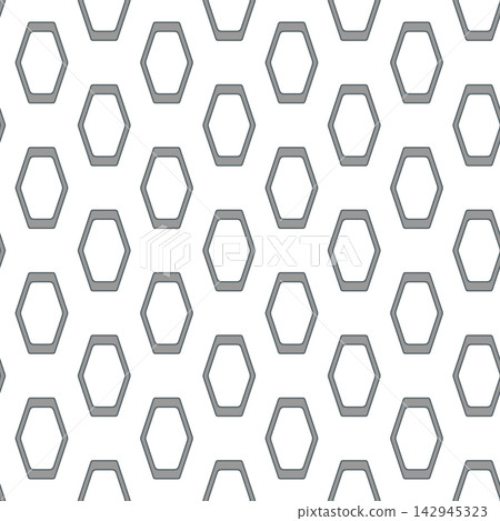 Seamless Grey Hexagonal Mesh Pattern on White Background Seamless Grey Hexagonal Mesh Pattern on White Background 142945323