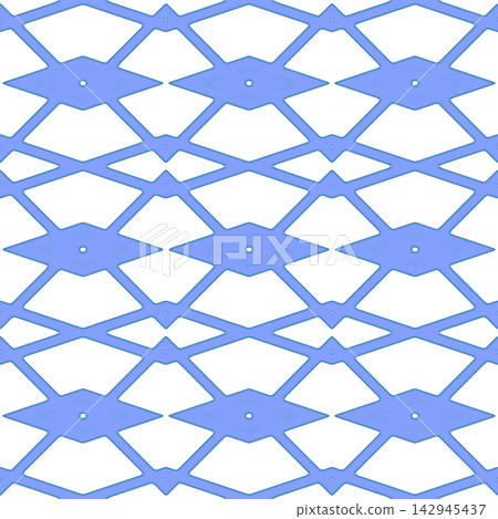 Blue and White Diamond Lattice Seamless Pattern Blue and White Diamond Lattice Seamless Pattern 142945437