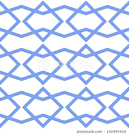 Blue and White Abstract Ornamental Seamless Pattern Blue and White Abstract Ornamental Seamless Pattern 142945438