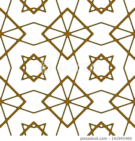 Brown and White Intricate Star Seamless Pattern Brown and White Intricate Star Seamless Pattern 142945460