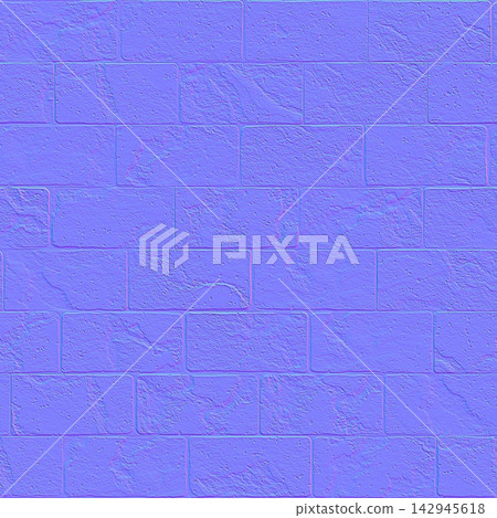 Stone Brick Wall Masonry Normal Map Texture Stone Brick Wall Masonry Normal Map Texture 142945618
