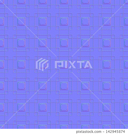 Embossed Square Wall Tiles Seamless Normal Map Texture Embossed Square Wall Tiles Seamless Normal Map Texture 142945874