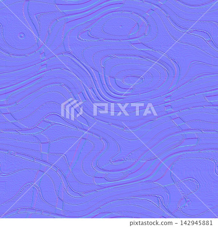 Abstract Wavy Fluid Contours Seamless Normal Map Texture 142945881