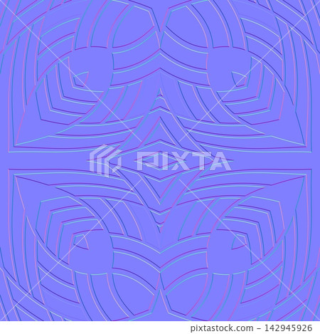 Abstract Symmetrical Knot Mandala Normal Map 142945926