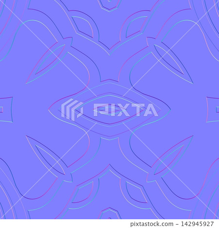 Minimalist Oval Floral Ornament Normal Map Minimalist Oval Floral Ornament Normal Map 142945927