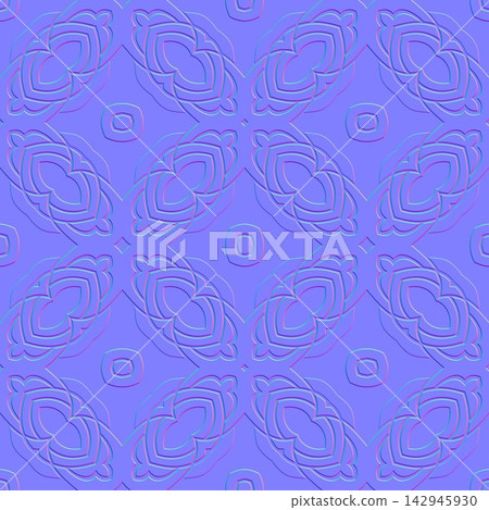 Ornate Leaf Petal Medallion Normal Map Ornate Leaf Petal Medallion Normal Map 142945930
