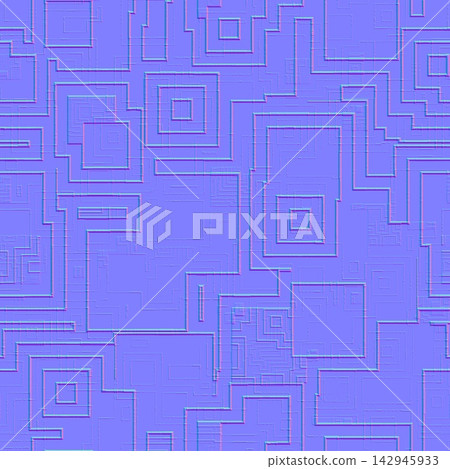 Sci-Fi Circuit Board Tech Seamless Normal Map 142945933