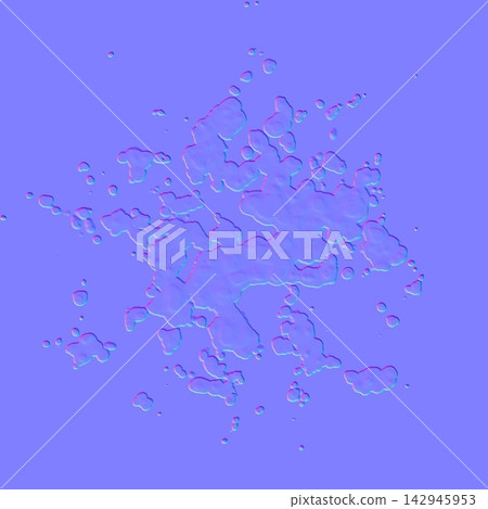 Water Drops Splatter Splash Isolated Normal Map 142945953