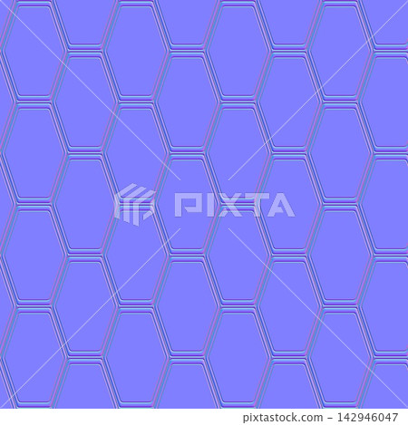 Hexagonal Tile Pattern Seamless Normal Map Texture Hexagonal Tile Pattern Seamless Normal Map Texture 142946047