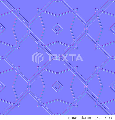 Four Point Star Tiles Seamless Normal Map Texture Four Point Star Tiles Seamless Normal Map Texture 142946055