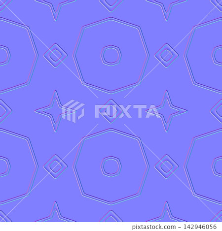Octagonal Star Tile Pattern Seamless Normal Map Octagonal Star Tile Pattern Seamless Normal Map 142946056