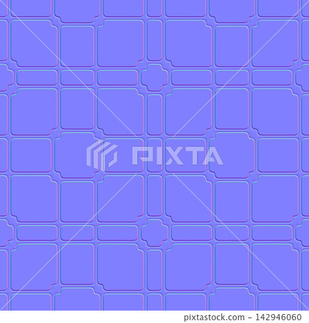 Notched Square Wall Panels Seamless Normal Map Notched Square Wall Panels Seamless Normal Map 142946060