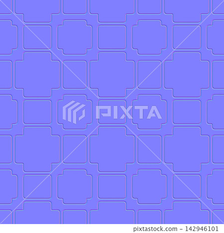 Architectural Stepped Cross Wall Panels Normal Map 142946101