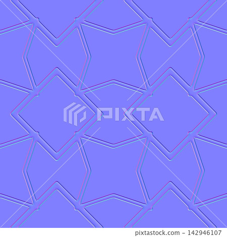 Geometric Bowtie Star Wall Panels Seamless Normal Map 142946107