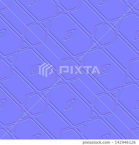 Diagonal Hexagon Lattice Tiles Seamless Normal Map Diagonal Hexagon Lattice Tiles Seamless Normal Map 142946126