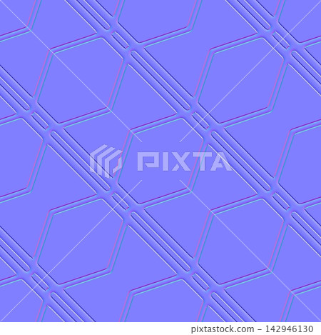 Diagonal Hexagon Lattice Tiles Seamless Normal Map Diagonal Hexagon Lattice Tiles Seamless Normal Map 142946130