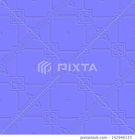 Modern Geometric Cross Cladding Seamless Normal Map 142946133