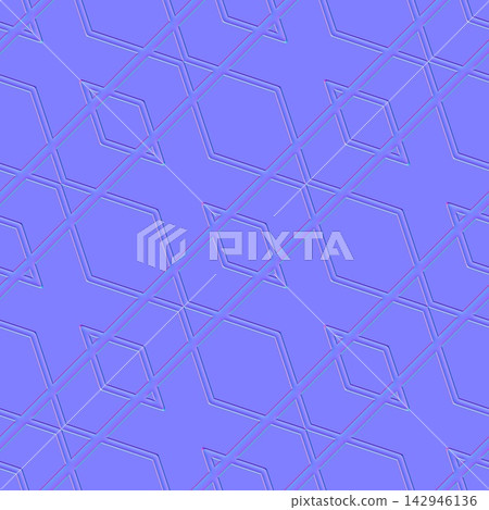 Diagonal Hexagon Star Lattice Seamless Normal Map 142946136