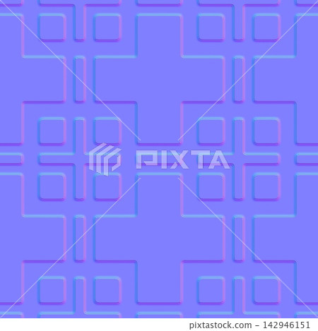 Modern Cross and Square Tile Panel Seamless Normal Map Modern Cross and Square Tile Panel Seamless Normal Map 142946151