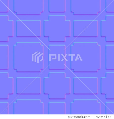 Notched Square Architectural Wall Tiles Seamless Normal Map Notched Square Architectural Wall Tiles Seamless Normal Map 142946152