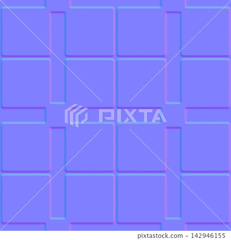 Minimalist Square Grid Wall Panels Seamless Normal Map 142946155