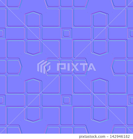 Geometric Hexagon Slat Wall Panels Seamless Normal Map 142946182