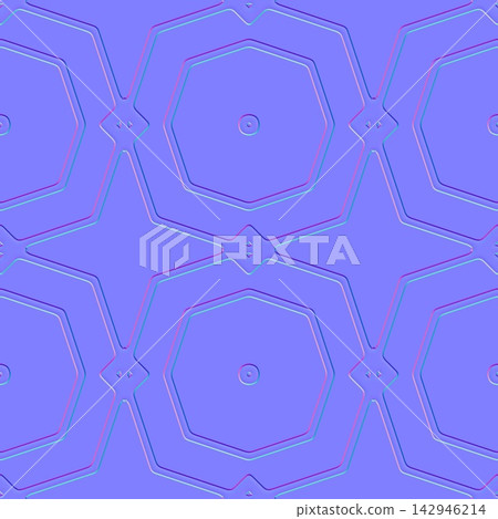 Large Octagon Facade Panels Seamless Normal Map Texture 142946214