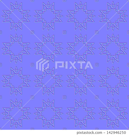 Islamic Eight-Point Star Rosettes Seamless Normal Map 142946250