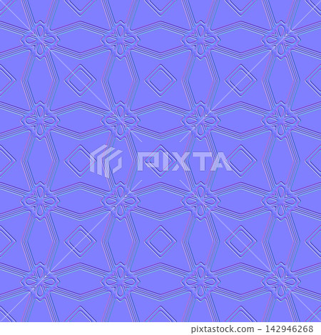 Geometric Star Rosette Tiles Seamless Normal Map Geometric Star Rosette Tiles Seamless Normal Map 142946268