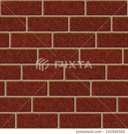 Seamless Red Brick Wall Texture Realistic 142946368