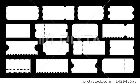 Empty train ticket flat layouts. Admit one tickets. Ticket patterns for cinema, circus, theatre festival, casino, club. Boarding blanks, lottery, sale minimal coupons. Blanks simple backdrops. Empty train ticket flat layouts. Admit one tickets. Ticket patterns for cinema, circus, theatre festival, casino, club. Boarding blanks, lottery, sale minimal coupons. Blanks simple backdrops. 142946553