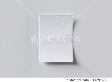 Modern Glossy Tag Mockup High Resolution 3D Render. Top view. Modern Glossy Tag Mockup High Resolution 3D Render. Top view. 142946828