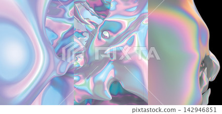 Abstract Iridescent Holographic Liquid Background Abstract Iridescent Holographic Liquid Background 142946851