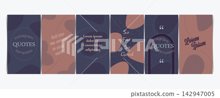 Quote Story Templates for Social Media. Vector Illustration Quote Story Templates for Social Media. Vector Illustration 142947005