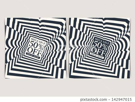 Social Media Sale Banner Set. Vector Illustration Social Media Sale Banner Set. Vector Illustration 142947015
