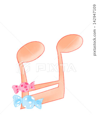 Musical notes with candy Musical notes with candy 142947109