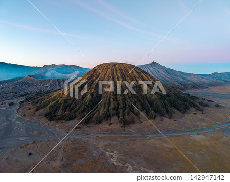 Aerial View of Gunung Batok Dead Volcano Aerial View of Gunung Batok Dead Volcano 142947142